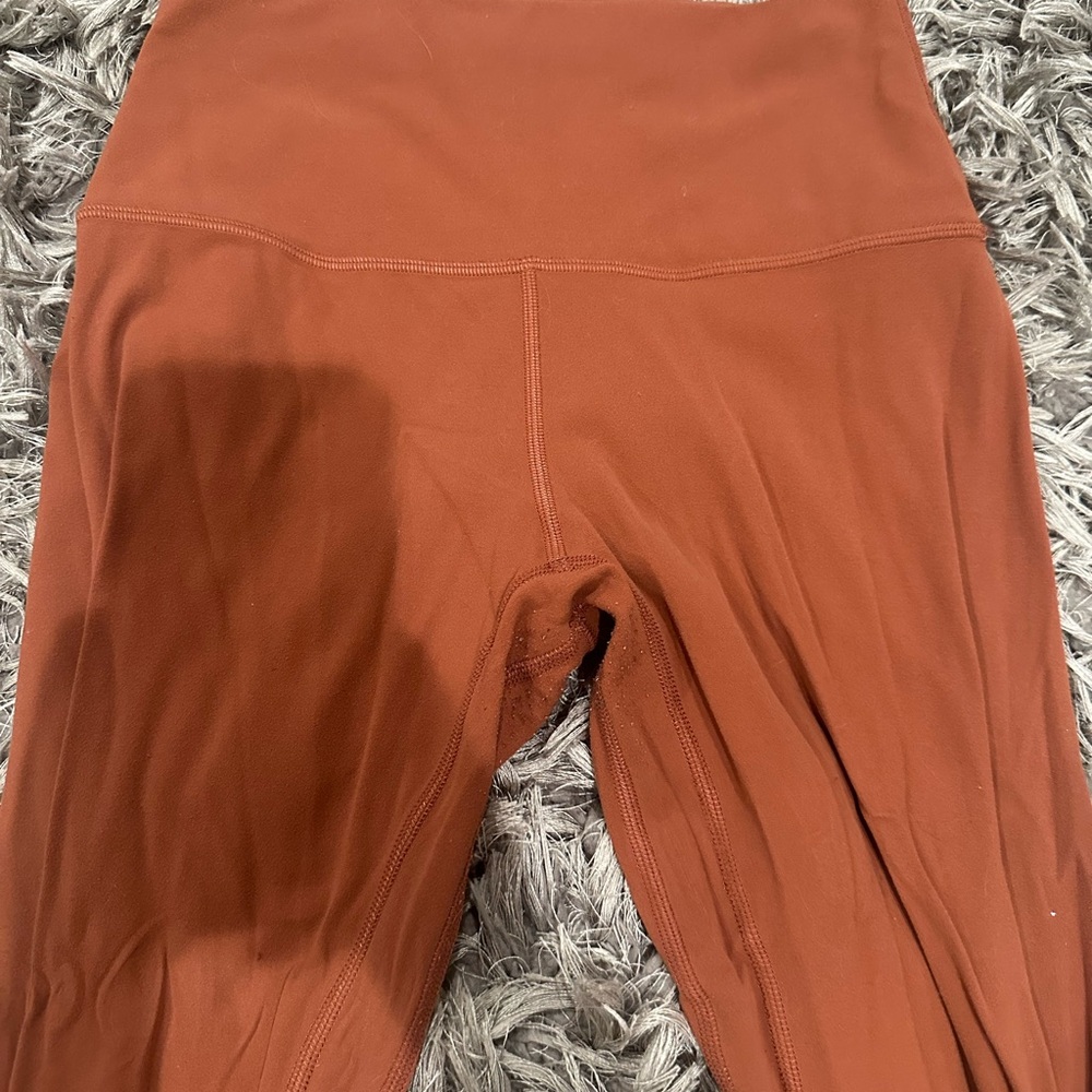 Red/brown lululemon cropped align leggings!